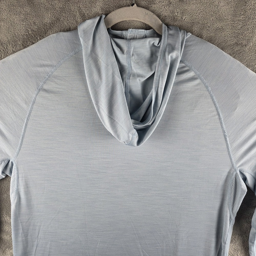 Marsh Wear Henley Hoodie Mens M Blue Lightweight Fishing Performance Pullover - Picture 7 of 11